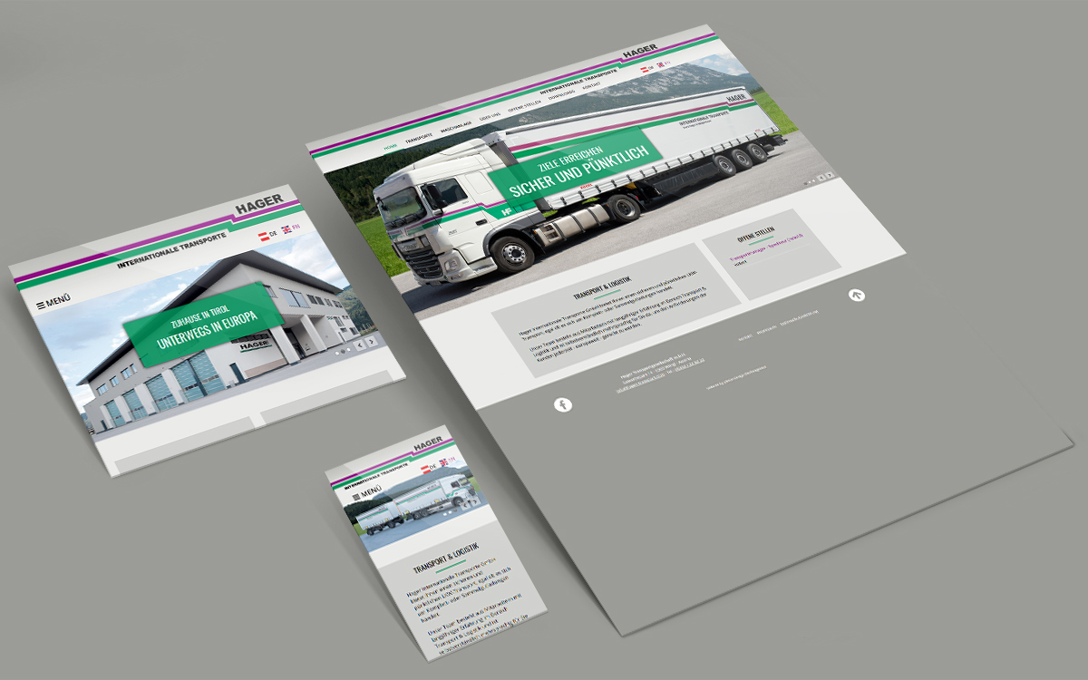 HAGER Internationale Transporte - Website